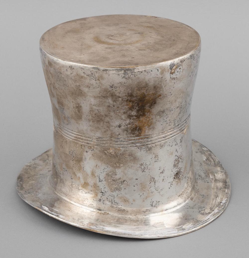 SILVER PLATED TOP HAT CHAMPAGNE