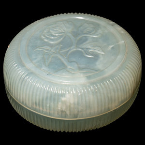 A Small Chinese White Jade Circular