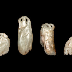 Four Chinese Jade Pendants
each