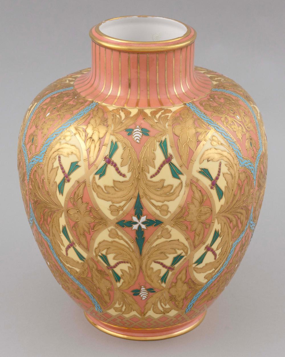 ROYAL CROWN DERBY PORCELAIN VASE