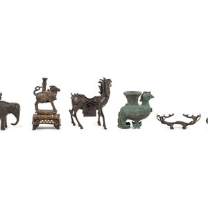 Six Chinese Bronze Animal-Form