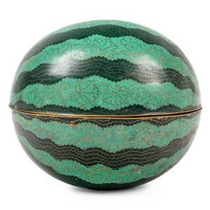 A Chinese Cloisonn Enamel Watermelon Form 351640