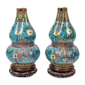 A Pair of Chinese Cloisonn Enamel 35163e