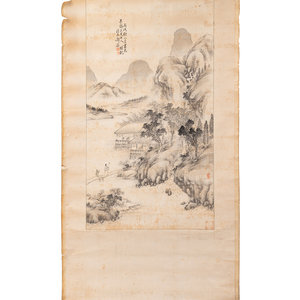 Zheng Qu Chinese 19th Century Landscape ink 351664