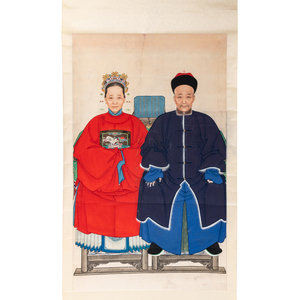 Two Chinese Ancestor Portraits LATE 351667