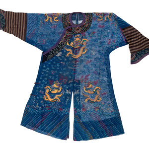 A Chinese Silk Gauze Embroidered