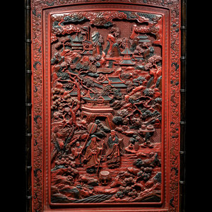 A Large Chinese Cinnabar Lacquer 351689
