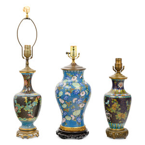 Three Chinese Cloisonné Enameled