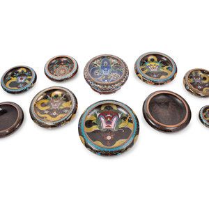 10 Chinese Cloisonn Enameled 3516c0