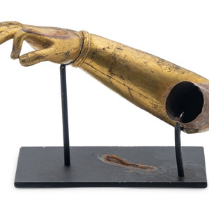 A Gilt Bronze Buddha s Right Arm bent 3516ee