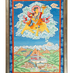 A Tibetan Thangka 20TH CENTURY painted 3516f3