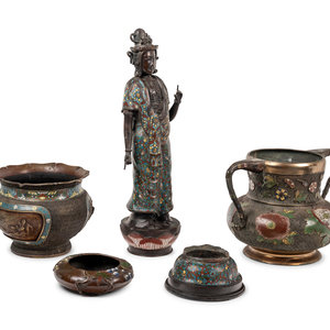 Four Japanese Champlev and Cloisonn  35170e