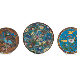 13 Japanese Cloisonné Plates
LATE