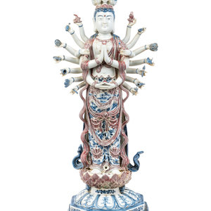 A Japanese Porcelain Guanyin 20TH 351725