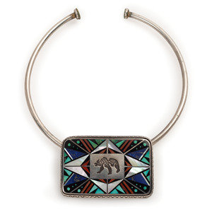 Navajo Silver and Mosaic Inlay