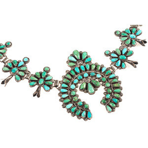 Zuni Silver and Petit Point Turquoise 3517c6