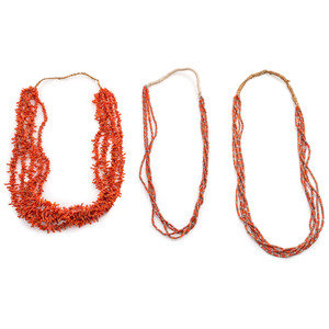 Pueblo Multi Strand Coral Necklaces third 3517f1