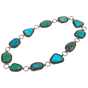 Navajo Silver and Turquoise Link