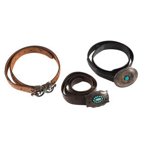 Navajo Silver and Turquoise Belt 351821