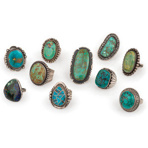 Navajo Silver Turquoise and Chrysocolla 351859