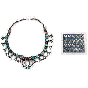 Navajo Sand Cast Silver and Turquoise 35187a