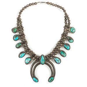 Navajo Silver and Turquoise Squash 3518bb