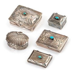 Navajo Stamped Silver Pill Boxes
second
