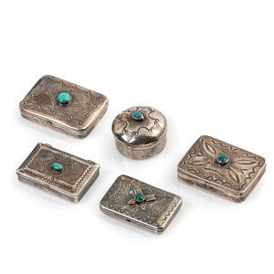 Navajo Stamped Silver Pill Boxes
second