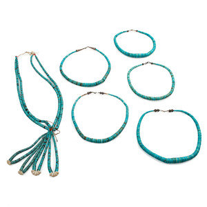 Pueblo Style Rolled Turquoise Necklaces third 3518ea