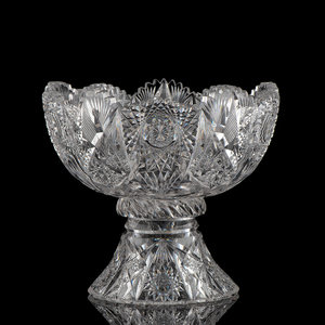 A Brilliant-Period Cut Glass Punch Bowl