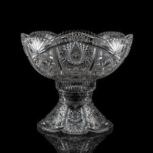 A Brilliant-Period Cut Glass Punch Bowl