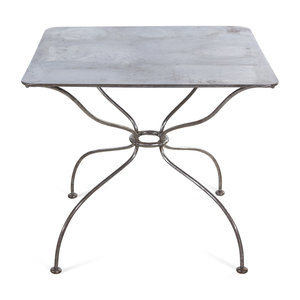 A Brushed Metal Breakfast Table 351900