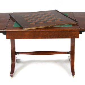 An Italian Mahogany Game Table 19th 35190c