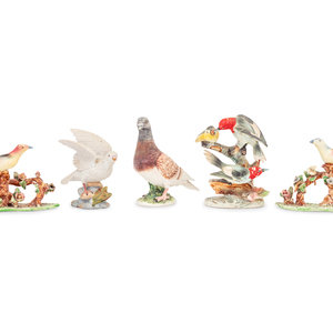 Five Porcelain Figural Groups of