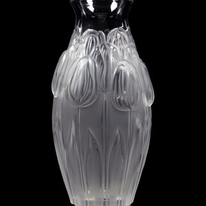 A Lalique Tulipes Vase
Second Half 20th