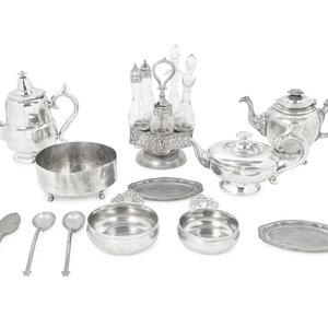 A Group of Assorted Pewter Dining 34f2db