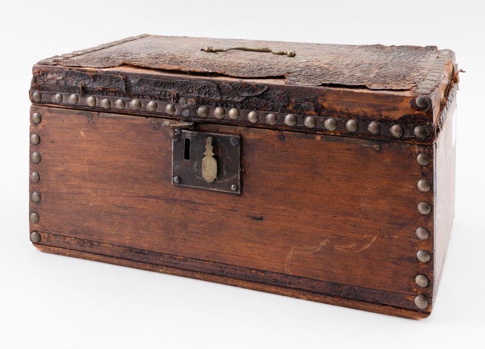 WOODEN DOCUMENT BOX EARLY 19TH