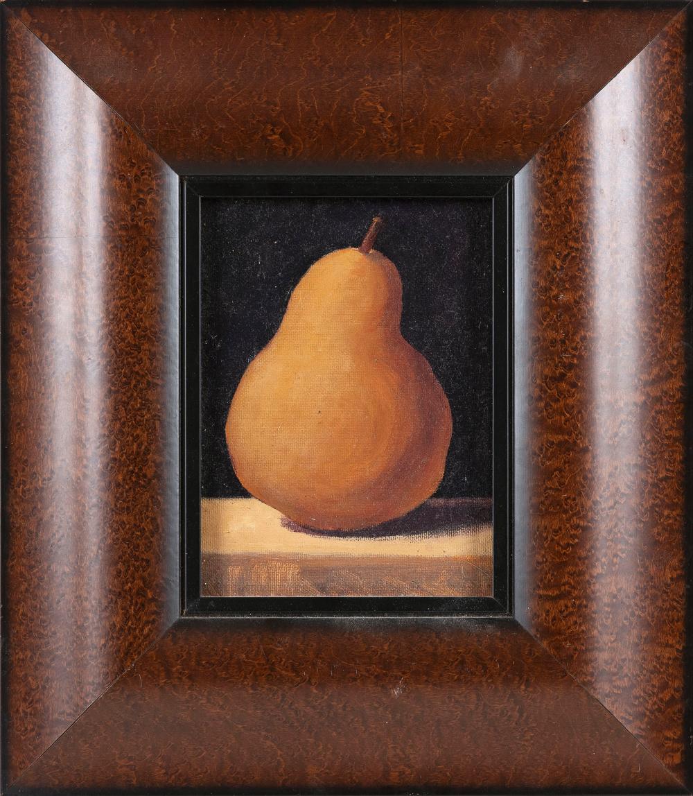 STILL LIFE PAINTING OF A PEAR CONTEMPORARY 34f362