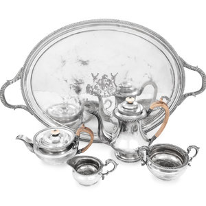 An English Silver-Plate Four-Piece