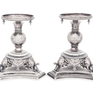 A Pair of English Silver-Plate