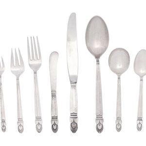 An American Silver Flatware Service Frank 34f3b8