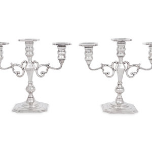 A Pair of American Silver Candelabra Black  34f3bc