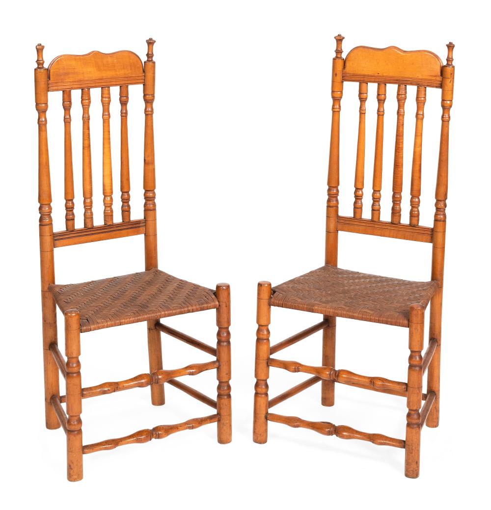 PAIR OF BANISTER-BACK SIDE CHAIRS