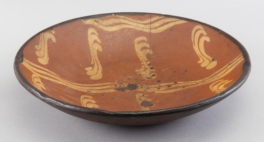 REDWARE POTTERY CHARGER 19TH CENTURY