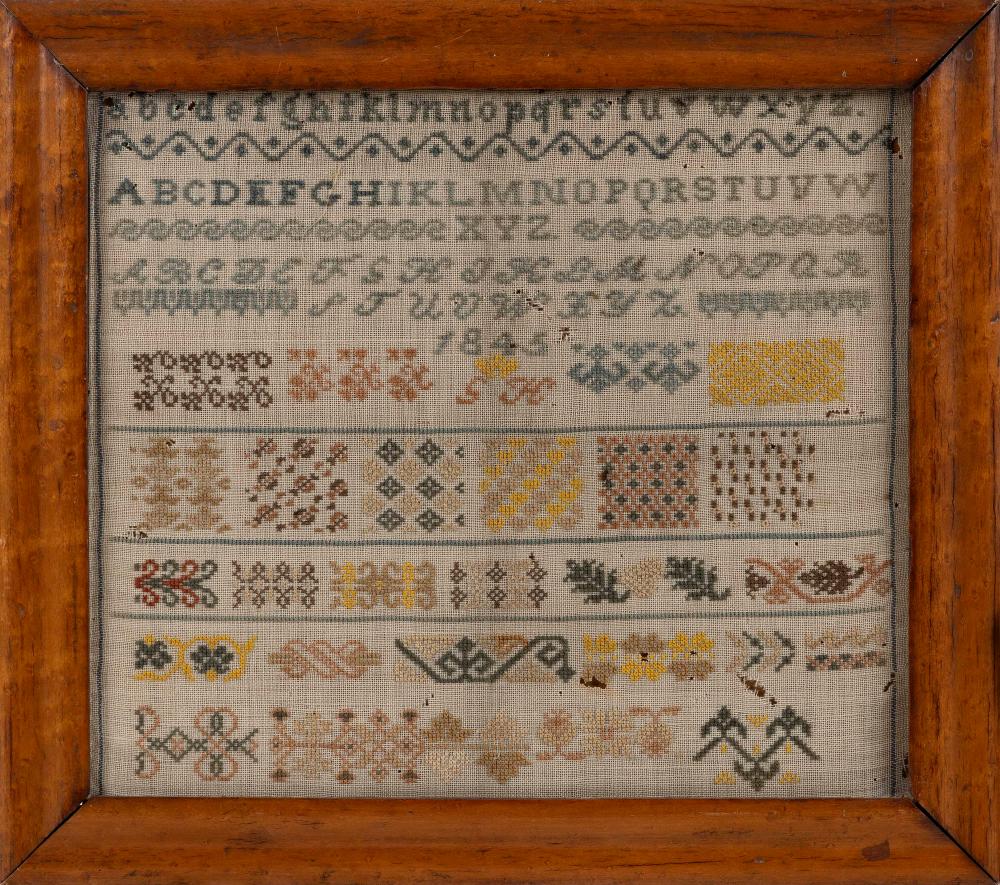 TWO NEEDLEWORK SAMPLERS DATED 1833