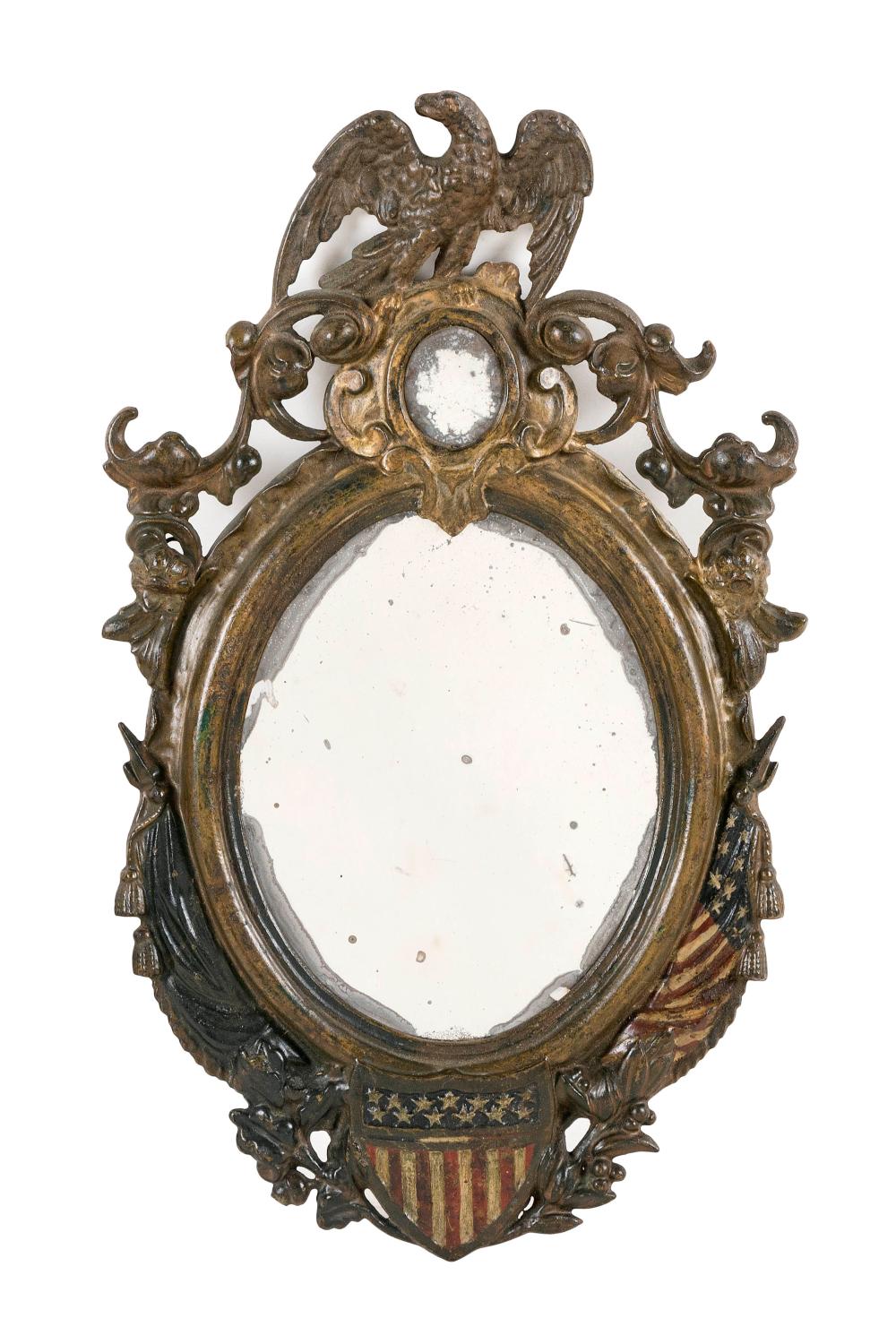 PATRIOTIC CAST IRON MIRROR PATENT