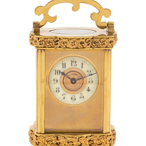 A French Gilt Metal Carriage Clock Circa 34f490