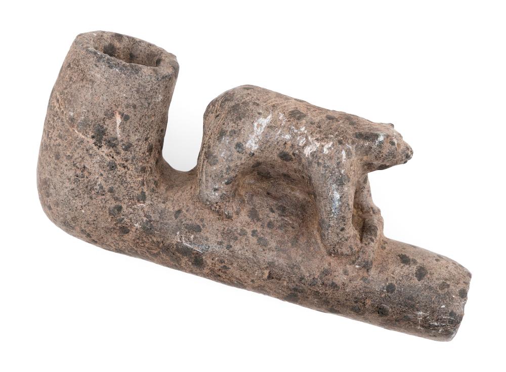 CARVED STONE EFFIGY PIPE EARLY 34f4b5
