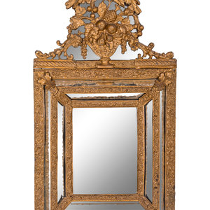 A Dutch Baroque Style Brass Mirror Late 34f4e8