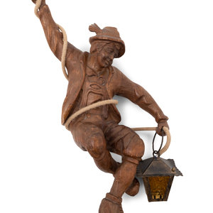 A Black Forest Carved Mountaineer